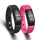 Asmart center® Black I5 Bluetooth Smart Wristband Sports Pedometer Bracelet Sleep Health Fitness Tracker Android IOS Compatible-Black
