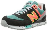 New Balance Women's WL574 Outdoor Pack Running Shoe,Black/Orange,7.5 B US
