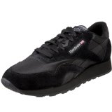 Reebok Men's Classic Nylon Sneaker,Black/Black/Carbon,9.5 M US