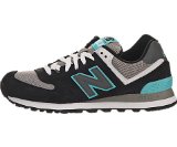 New Balance Women's Wl574 Core Pack Running Shoe,Black/Blue,7.5 B US