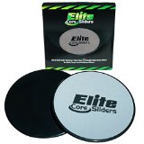 2 Elite Core Slider Gliding Discs - Great Piece of Core Exercise Equipment - Double Sided, They Work Great on Carpet and Hardwood Floors - Sliding Discs are an Awesome Variation to Your Abdominal Core Workout , and Your Money Back if You Don't Absolutely Love Them.