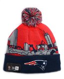 NFL New England Patriots Biggest Fan Sport Knit Beanie with Pom