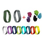 10pcs Replacement Bands With Clasps for Fitbit FLEX Only /No tracker/ Wireless Activity Bracelet Sport Wristband Fit Bit Flex Bracelet Sport Arm Band Armband (Large)