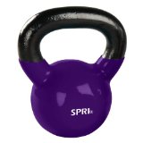 SPRI Deluxe Vinyl Kettlebell (Purple, 15-Pound)