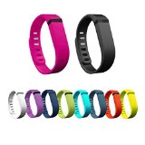innis 10pcs Large:Black,White,Rose Bloom,Purple (Purple/Pink),Navy (Blue),Slate (Blue/Grey),Lime (Green),Teal (Blue/Green),Orange,Lemon Yellow Replacement Band + Clasps For Fitbit Flex /No Tracker