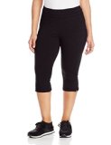 Spalding Women's Plus-Size Slim Fit Crop Pant, Black, 2X