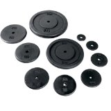 CAP Barbell Standard Free Weight Plate, 1-Inch, 10-Pound, Black