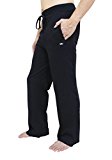 YogaAddict Men's Yoga Long Pants, Black - Size M