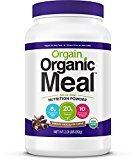 Orgain Organic Plant Based Meal Replacement Powder, Creamy Chocolate Fudge, 2.01 Pound, 1 Count, Vegan, Non-GMO, Gluten Free, Packaging May Vary