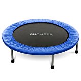 Ancheer Max Load 220lbs Rebounder Trampoline with Safety Pad for Indoor Garden Workout Cardio Training (2 Sizes: 38 inch / 40 inch, Two Modes: Folding / Not Folding)