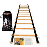 Agility Ladder - 12 Adjustable Rungs 19 Feet - Agility & Speed Training Kit - Quickness Training Equipment For Faster Footwork And Better Movement Skills by Scandinavian Sports