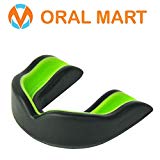 Oral Mart Black/Green Youth Mouthguard for Kids - Youth Mouthguard for Karate, Flag Football, Martial Arts, Taekwondo, Boxing, Football, Rugby, BJJ, Muay Thai, Soccer, Hockey (with Free Case)