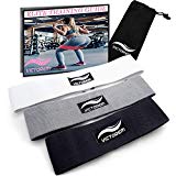 Victorem Booty Resistance Workout Hip Exercise Bands – Cotton Fitness Loop Circle Exercise Legs and Butt - Activate Glutes and Thighs – Thick, Wide, Cloth Bootie Training, Lifting, 80 Day Obsession