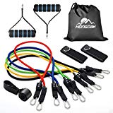 HONGDAK Resistance Bands, Exercise Bands for Training, Physical Therapy, Home Workouts, Workout Bands Set with Door Anchor, Ankle Straps