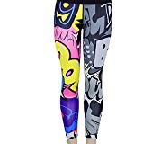 Geetobby Women Yoga Leggings Workout Fitness Sports Pants Stretch Print Trousers