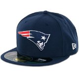 NFL New England Patriots On Field 5950 Game Cap, Navy, 7 1/2