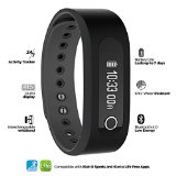 Jarv SMART BT Bluetooth 4.0 Activity Wristband and Smart Watch with OLED Display, G Sensor and Sleep Tracker for use with iPhone 5,6, iPad Air, IOS Devices & Android Devices Using OS 4.3 such as Samsung Galaxy S5, S4 Note 4, 3, Edge / Google Nexus 9, 7, 6 / Motorola Droid Turbo and More