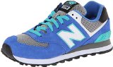 New Balance Women's WL574 Core Running Shoe,Blue/White,7.5 B US