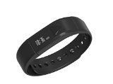 OUMAX Fit Bluetooth Wireless Activity and Sleep Wristband with button , For iPhone 4S, iPhone 5, 5S, 5C, iPad 3, iPad 4, iPad mini and Samsung Galaxy Note 10.1, Samsung Galaxy Note II, Samsung Galaxy S III, Samsung Galaxy S4 , Color Black