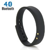 Bluetooth 4.0 Health Wristband - Activity/Sleep Tracking, Alert Notifications, App for Android and iOS, Splash Proof