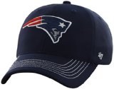NFL New England Patriots '47 Brand Game Time Closer Stretch Fit Hat, Light Navy, One Size Stretch