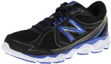 New Balance Men's M750 Running Shoe,Black/Blue,10 D US