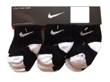 Nike Infant Baby Socks BlackWhite 6 Pairs, Size 12-24 Months