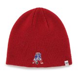New England Patriots Torch Red Skull Cap - NFL Cuffless Beanie Knit Toque Hat