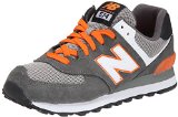 New Balance Men's ML574 Core Running Shoe,Grey/Orange,9.5 D US