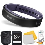 Garmin vivosmart Bluetooth Fitness Band Activity Tracker - Small - Purple Deluxe Bundle