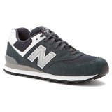 New Balance Men's ML574 Picnic Pack Collection Classic Running Shoe, Dark Grey/Silver, 10 D US
