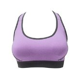 Women's Padded Bra Racerback Top Athletic Vest Gym Fitness Sports Yoga Stretch Tops (M, Purple)