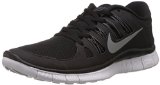 Nike Womens Free 5.0+ Running Shoes Black/Metallic Silver/Dark Grey 580591-002 Size 8.5