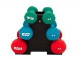 Maha Fitness Dumbbell Set with Stand, 32-Pound