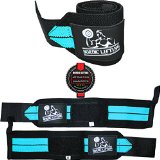Wrist Wraps (1 Pair/2 Wraps) for Weightlifting/Crossfit/Powerlifting/Bodybuilding - For Women & Men - Premium Quality Equipment & Accessories for the Absolutely Best Hand Strength & Support Possible - Guard & Brace Your Wrists With this Gear to Avoid Injury During Weight Lifting - (Aqua Blue) - 1 Year Warranty!