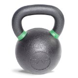 Cap Barbell Cast Iron Competition Weight Kettlebell, 53-Pound, Black/Green