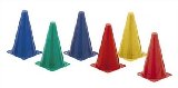 Champ Sprt Indoor/Outdoor Flexible Cone Set, Vinyl, Assorted Colors, 6/Set