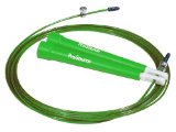 ProSource Speed Cable Jump Rope, Super Fast, 10' feet Fully Adjustable, Green