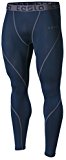 TM-MUP19-NVY_Medium Tesla Men's Compression Pants Baselayer Cool Dry Sports Tights Leggings MUP19