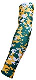 New! Green Yellow White Digital Camo Arm Sleeve - Moisture Wicking Compression (Large)