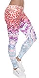 Ndoobiy Women’s Printed Leggings Full-Length Regular/Plus Size Yoga Workout Leggings Pants Soft Spanx Capri L1(Color Shape OS)