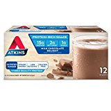 Atkins Ready to Drink Protein-Rich Shake, Milk Chocolate Delight, 12 Count