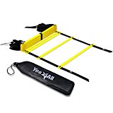 Yes4All Agility Ladder – Speed Agility Training Ladder with Carry Bag – 12 Rung (Yellow)