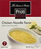 ProtiDIET Chicken Noodle Soup (7 Pouches), High Protein, Delicious Chicken Noodle Soup Mix, No Sugar Meal Replacement, No Trans Fat, 15G Protein, 90 Calories