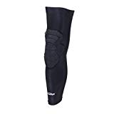 COOLOMG 1PCS Pad Basketball Leg Knee Long Sleeve Crashproof Compression Protector Gear Kids Adult Black X-Small