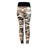 Neartime Casual Leggings, Women's Fashion Workout Camouflage Sports Pants Elastic Waist Running Skinny Yoga Trousers (S, Gray)