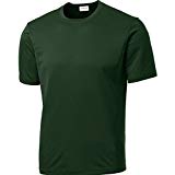 Clothe Co. Mens Short Sleeve Moisture Wicking Athletic T-Shirt, Forest Green, L