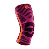 Bauerfeind Sports Knee Support - Breathable Compression Knee Brace for Athletes - Medical Grade Compression - Lightweight, Moisture Wicking, Breathable and Washable Knit Fabric (Pink, Large)