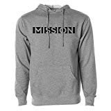 Mission Men's Pullover Fleece Hoodie, Heather Grey, X-Large