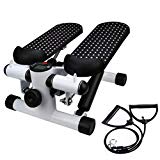 Huikai Stepper Pedal, Household Hydraulic Mute Stepper Pedal Sports Stepper Legs Exercise & Fitness Step Machines with Resistance Bands for Wowen
